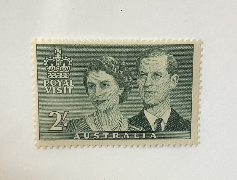 Australia 1954 Scott 269 MH - 2sh, Visit of Queen Elizabeth & Duke of Edinburgh