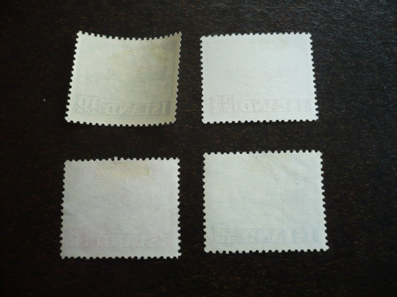 Stamps - Iceland - Scott# 258,260,265,266 - Used Part Set of 4 Stamps