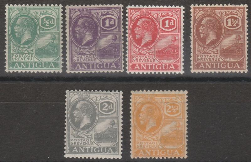 ANTIGUA 1921 KGV BADGE RANGE TO 21/2D