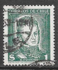 Chile 275: 1p Bernardo O'Higgins (1776-1842), used, F-VF