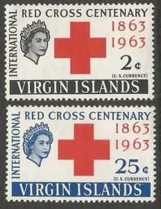 Virgin Islands # 141-42  Red Cross Centenary   (2)    Mint NH