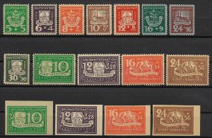 Post World War II Locals: Luebbenau MNH Set with Imperforated Stamps