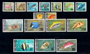 [47922] Tanzania 1967 Marine life Fish 16 Values MNH