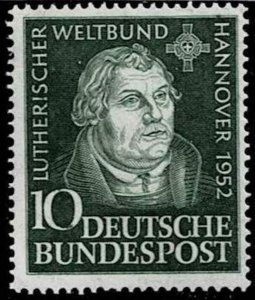 Germany 1952,Sc.#689 MNH, Martin Luther (1483-1546) with little mistake