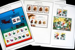 COLOR PRINTED CHRISTMAS ISLAND 2011-2020 STAMP ALBUM PAGES (55 illustr. pages)