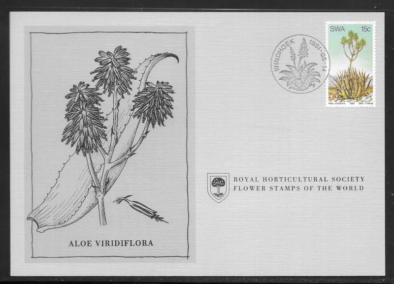 Just Fun Cover South West Africa  #476 FDC Royal Horticultural Society. (my5397)