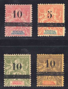 MOMEN: FRENCH COLONIES SENEGAL SC #53-56 MINT OG H LOT #66138