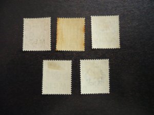 Stamps - GB Offices in Africa - Scott#1-3,5,7 - Mint Hinged Part Set of 5 Stamps