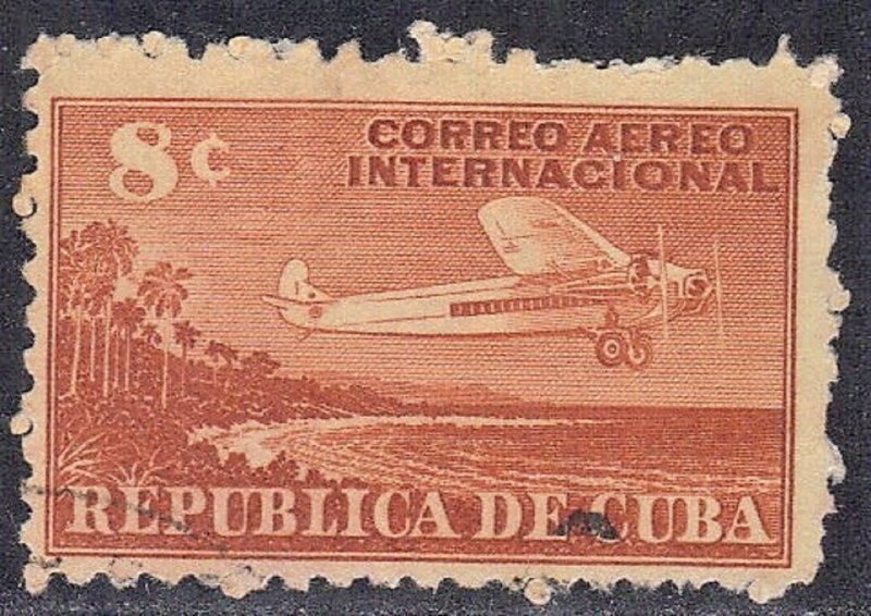 CUBA SC# C40 **USED** 8c   1948  AIRMAIL  SEE SCAN