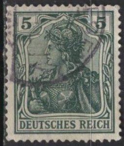 Germany 82 (used) 5p Germania, green (1905)