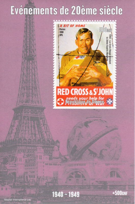 Guinea 1998 Red Cross & St.John/WWII Souvenir Sheet Perforated (1) MNH