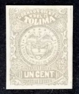 Colombia Tolima #23 Used FVF Imperf  ..........................(XPCDA)