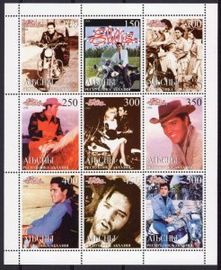 Abkhazia 1999 Elvis Presley MOTORBIKE Sheet Perforated mnh.vf