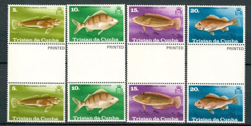 Tristan da Cunha #243 - 246 set of MNH gutter pairs