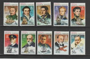 BRITISH ANTARCTIC TERRITORY #46-48 1975 POLAR EXPLORERS MINT VF NH O.G