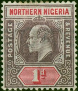 Northern Nigeria 1905 1d Dull Purple & Carmine SG21 Fine MM (2)