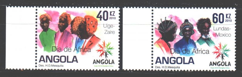 Angola. 2010. 1832-33. Folk clothes. MNH.