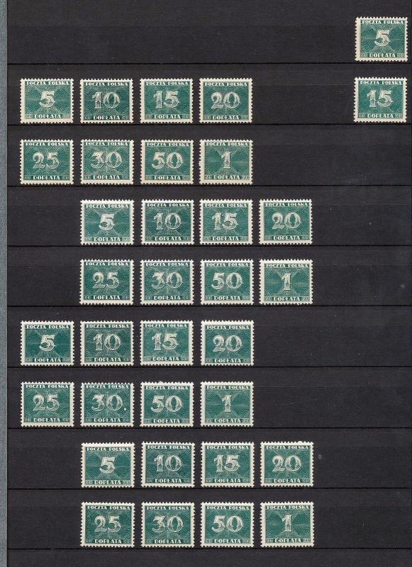 POLAND 1924/45 Surcharges Dues MH MNH Used (Appx 190 Items)(JJ834