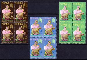 Philippines 1963 Sc#902 FAO FREEDOM FROM HUNGER/SHEAF OF RICE Block of 4 MNH