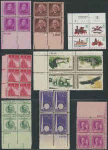 USA - 37 different mint plate # blocks - mostly never hinged