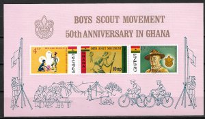 1967 Ghana 310a Boys Scout Movement MNH S/S