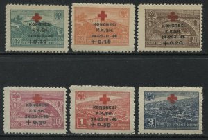 Albania 1946 Red Cross Semi-Postals overprinted set mint hinged