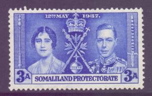 Somaliland Scott 83 - SG92, 1937 Coronation 3a MH*