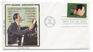 US 1484 8c George Gershwin FDC Colorano Silk Cachet ECV $55.00