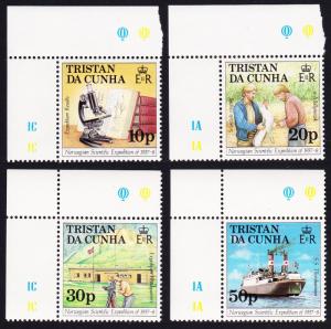 Tristan da Cunha Norwegian Expedition 4v Corners with margins SG#434/47