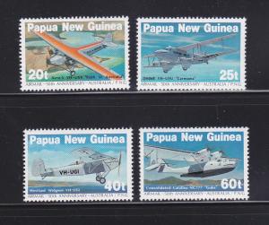 Papua New Guinea 598-601 Set MNH Planes (B)