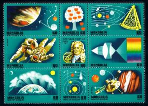 [66176] Mongolia 1977 Space Travel Weltraum Isaac Newton  MNH