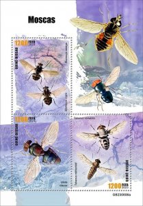 GUINEA BISSAU 2023 FLIES SHEET MINT NEVER HINGED