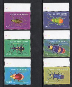 PAPUA NEW GUINEA 1182-7 MNH SCV $9.50  BIN $4.75 INSECTS