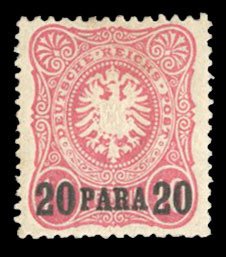 German Colonies, German Offices in the Turkish Empire #2 Cat$75, 1884 20pa on...