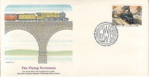 Great Britain 1985 FDC Sc #1093 17p Flying Scotsman Train