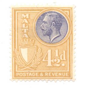 Malta Sc 175 1930 4 1/2d George V stamp mint