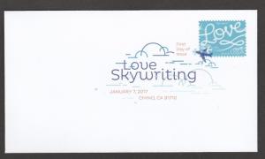US 5155 Love Skywriting DCP FDC 2017 