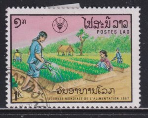 Laos 827 Tending Crops 1987