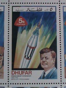 ​GRATE BRITAIN-DHUFAR STAMP-1972 FAMOUS PERSONS AND SPACE PROGRAMS-MNH SHEET