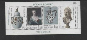 SWEDEN #1298 1979 SWEDISH ROCUCCO MINT VF NH O.G S/S ee