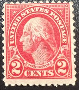 Scott#: 583 - George Washington 2¢ 1924 BEP single stamp MNHOG - Lot E5