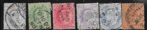 India #60-65  Edward VII  (U) CV $2.50