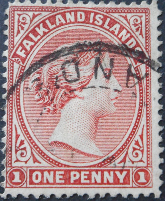 Falkland Islands 1895 QV 1d SG 22 used