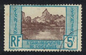 Fr. Polynesia Oceanic Settlements Papetoia Bay 5f 1929 Canc SG#76canc