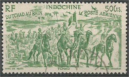 INDO-CHINA, 1946, used 50c, Du Chad Air Scott C20