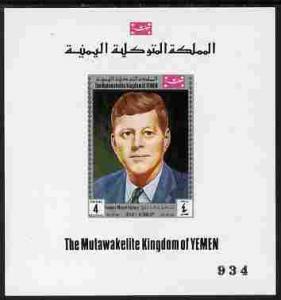 Yemen - Royalist 1969 Famous Men of History 4b John F Ken...