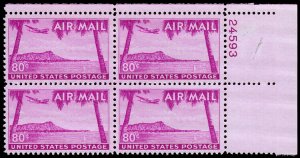 United States Scott C46 Plate Block (1952) Mint NH VF, CV $21.00 C