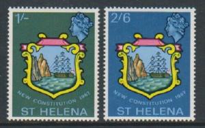 St. Helena Sc#195-196 1967 NEW CONSTITUTION Mint