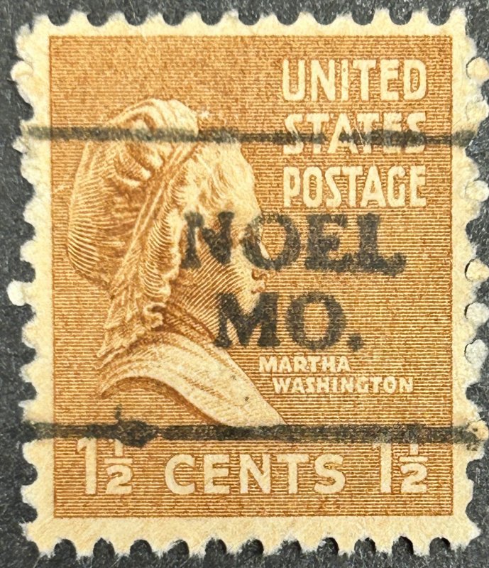 USA SC#805, 1938, 1 1/2c bister brown, Martha Washington, Used, F, Pre-cancel