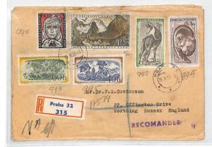 Czechoslovakia Cover *POSTOVNI URAD PRAHA 32* Prague CENSOR LABEL Air Mail BU100